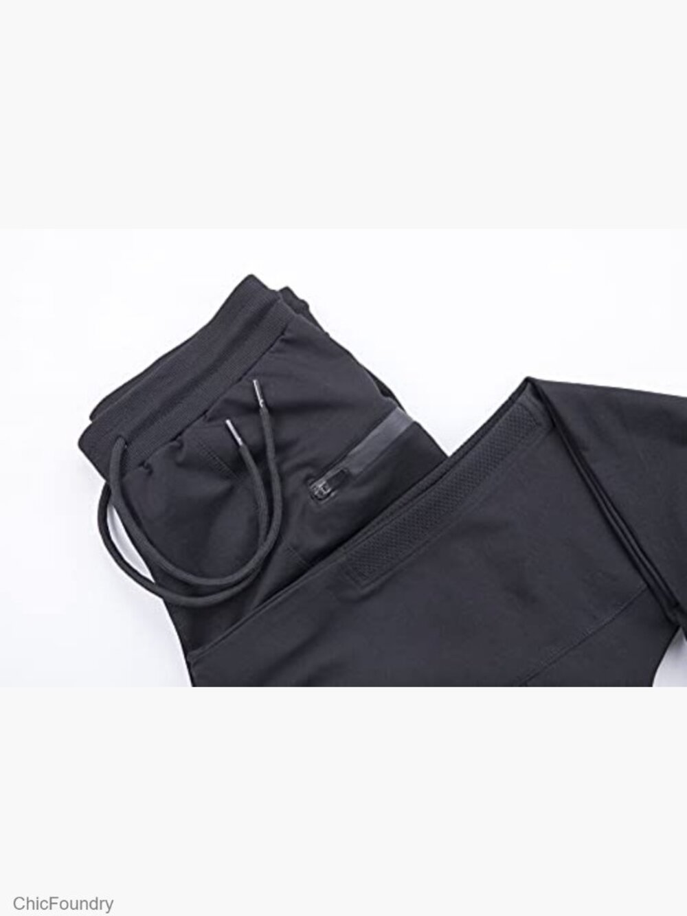 Mens Joggers Slim Fit Sweatpants with Zipper Pockets Workout Thigh Mesh - Picture 6 of 6